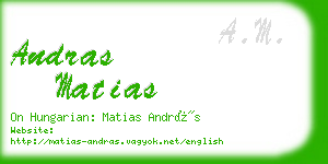 andras matias business card